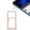 Plateau de la carte SIM + plateau de la carte SIM / plateau de la carte Micro SD pour Huawei Honor Play 7X (or)